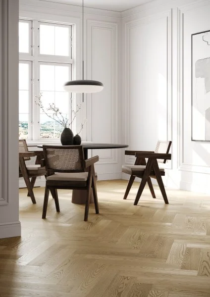 Паркетная доска Quartz Parquet Английская Ёлка Дуб Шампань 33-414 в Орске