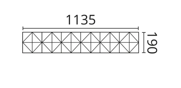 Декоративная панель NMC Arstyl Pyramid (113.5x19x1.8 см) в Орске