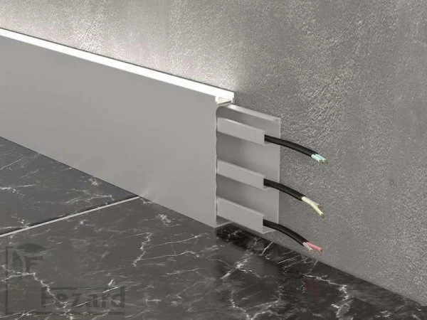 Алюминиевый плинтус Fezard Кабельный ALP-G80-LA Алюминий 80*15*2500 мм в Орске