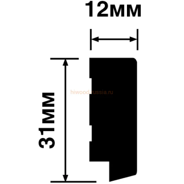 Финишный молдинг LF124B GR3 левый декорированный (31х12х2700мм) в Орске