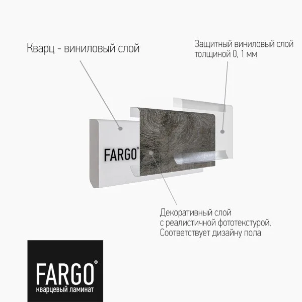 Кварцевый плинтус Fargo 81996-10 Дуб Марракеш 80х11х2200 мм в Орске