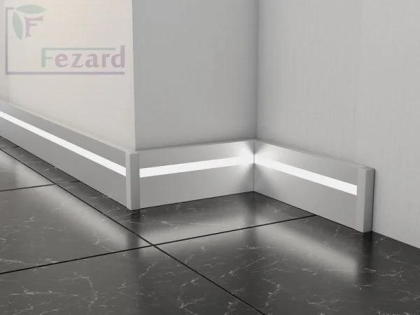 Алюминиевый плинтус Fezard Кабельный ALP-G80-LF Алюминий 80*15*2500 мм в Орске