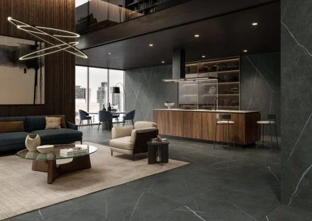 Керамогранит Italon Метрополис Империал Блэк 120х278 (Натуральная и Реттифицированная) в Орске