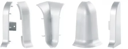 Угол наружный для плинтуса ALP-C43 Серебро (ПВХ) в Орске