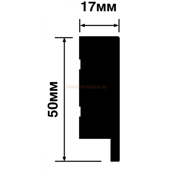 Финишный молдинг LF1 W50 (50х17х2700мм) в Орске