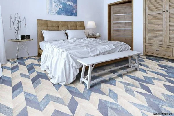 Пробковое покрытие CorkStyle Chevron Blue (1235*305*6 мм) HC в Орске
