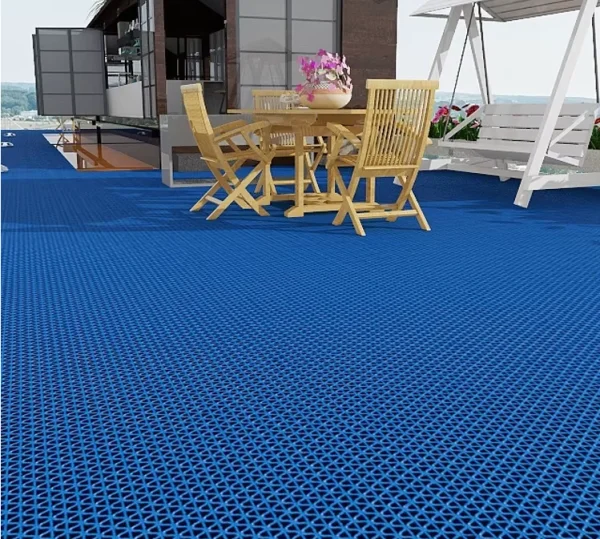 Грязезащитное рулонное покрытие ЗигЗаг Синий 4,5 мм (1,2 м) Китай в Орске