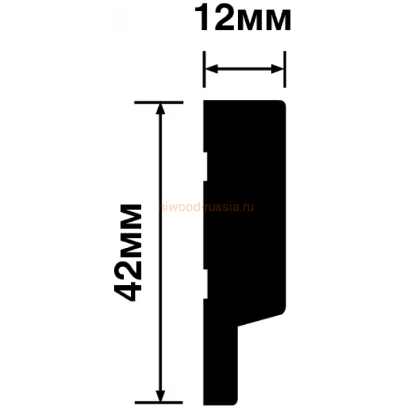 Финишный молдинг LF124A W36 правый декорированный (42х12х2700мм) в Орске