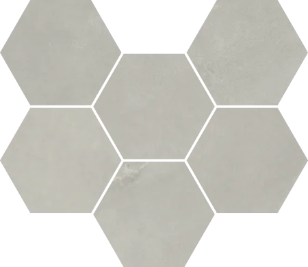 Керамогранит Italon Континуум Сильвер Мозаика Гексагон (Натуральная 25х29) в Орске