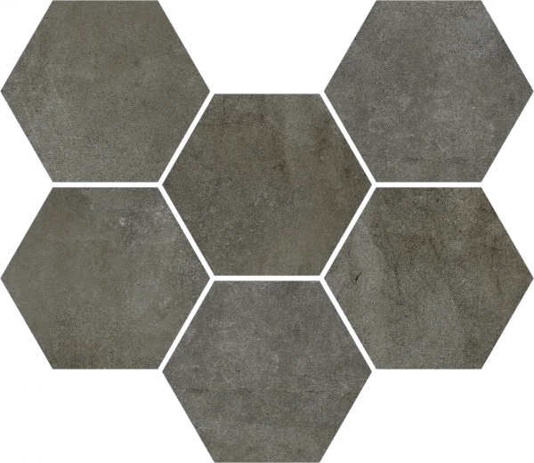 Керамогранит Coliseum Экспо Дарк Мозаика Гексагон (Натуральная, 25х29) в Орске
