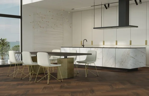 Паркетная доска Quartz Parquet Английская Ёлка Орех Американский 33-400-29 в Орске