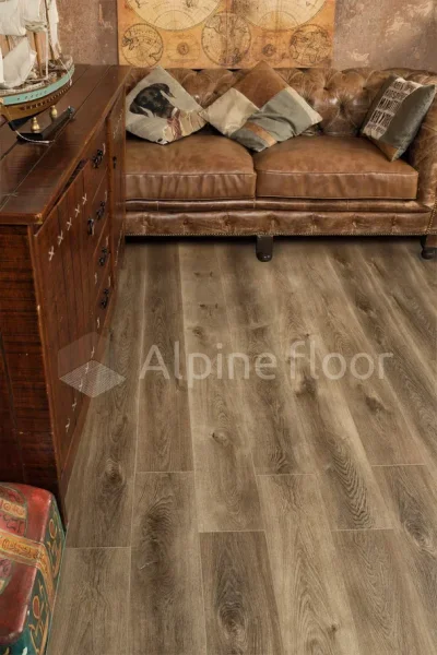 Кварц-виниловая плитка Alpine Floor Premium XL Дуб Коричневый ЕСО 7-9, 8 мм. 43 класс в Орске