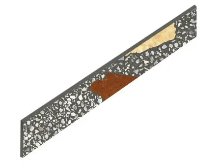 Керамогранит Coliseum Палладио Блэк Плинтус (Натуральный, 7,2х60) в Орске