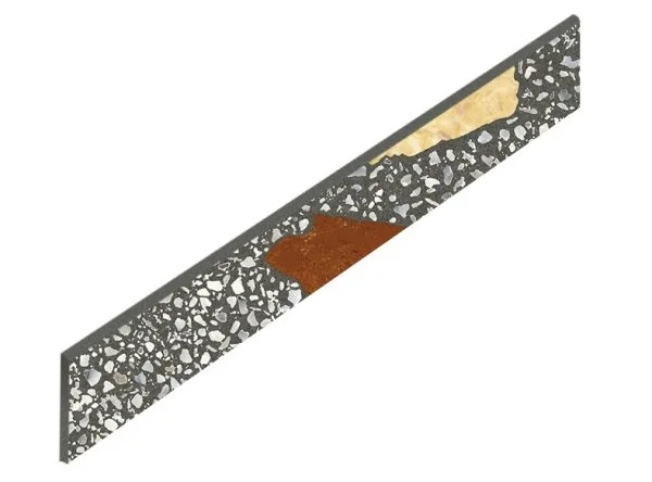 Керамогранит Coliseum Палладио Блэк Плинтус (Натуральный, 7,2х60) в Орске