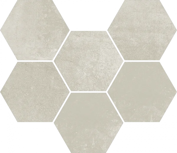 Керамогранит Coliseum Экспо Уайт Мозаика Гексагон (Натуральная, 25х29) в Орске