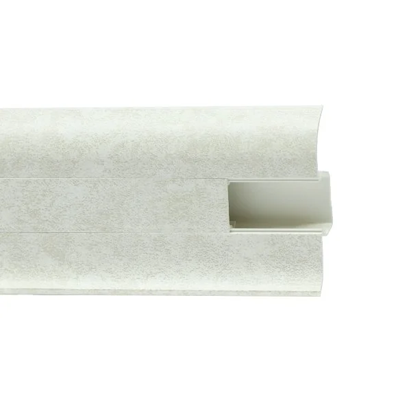 Пластиковый плинтус Royce №860 Белый Кварц (58х22х2200мм) в Орске