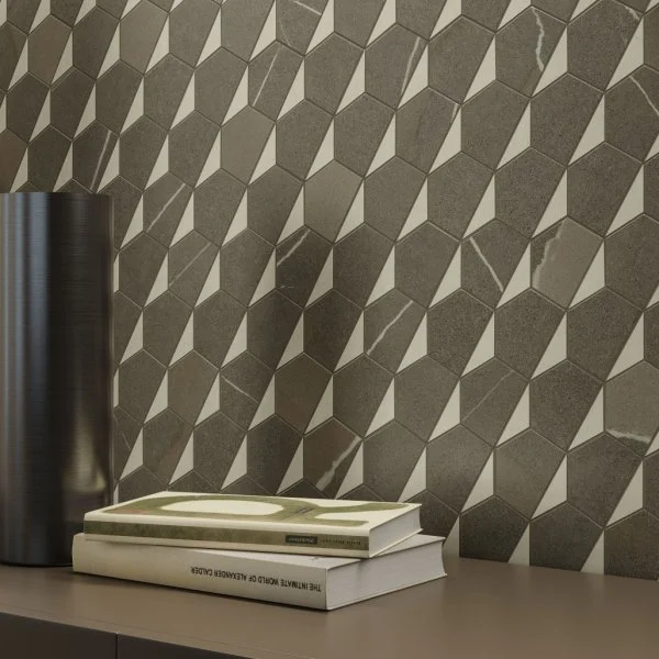 Керамогранит Italon Метрополис Мозаика Гексакон Ворм 25.4x31 (Натуральная) в Орске