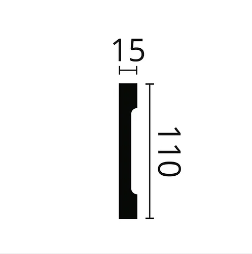 Плинтус NMC Wallstyl FD2S (110х15х2000 мм) в #REGION_NAME_DECLINE_PP#