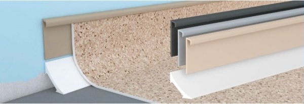 Коннелюрный плинтус Bonkeel Верхняя светло-серая часть (28х5х2200мм) в #REGION_NAME_DECLINE_PP#